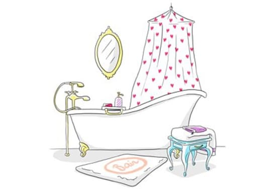 dessin salle de bain